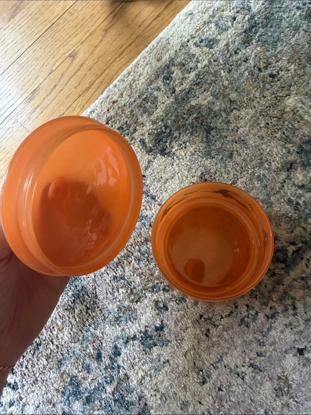 Vintage Indiana Glass Halloween Witch Bat Lidded Jar Candy Dish